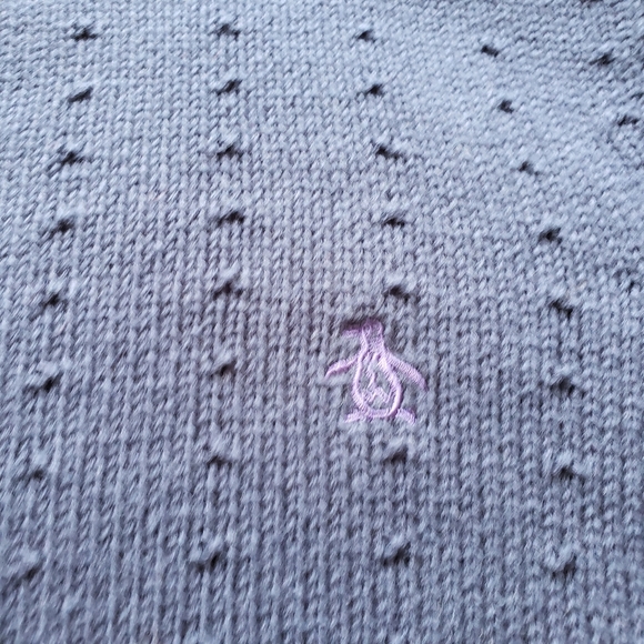 Penguin Men's Navy Blue Knit Sweater - Size Small - Picture 3 of 7